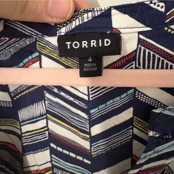 Torrid Multicolor Chevron Midi Dress - Picture 2 of 6